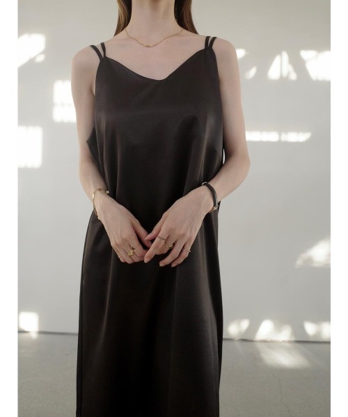 amel（エイメル）の「ダブルストラップキャミドレス / ブラック（ワンピース・レディース・ブラック・FREE）」の11枚目の写真