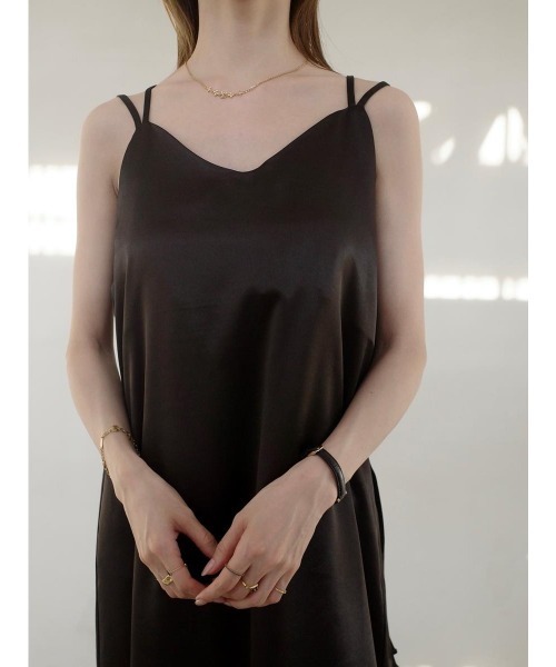amel（エイメル）の「ダブルストラップキャミドレス / ブラック（ワンピース・レディース・ブラック・FREE）」の3枚目の写真