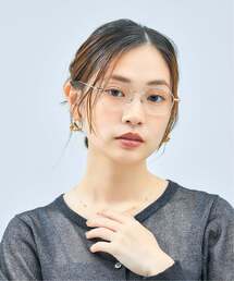 【黒石奈央子さん コラボ】 Zoff｜Naoko Kuroishi ウェリントン型 メガネ｜ツーブリッジ メタル 眼鏡 伊達めがね 度付き(レンズ交換券付) ユニセックス おしゃれ