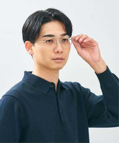 Zoff(ゾフ)の「【黒石奈央子さん コラボ】 Zoff|Naoko Kuroishi ウェリントン型 メガネ|ツーブリッジ メタル 眼鏡 伊達めがね 度付き(レンズ交換券付) ユニセックス おしゃれ(メガネ・レディース・ゴールド/ゴールド系その他/シルバー・FREE)」の16枚目の写真