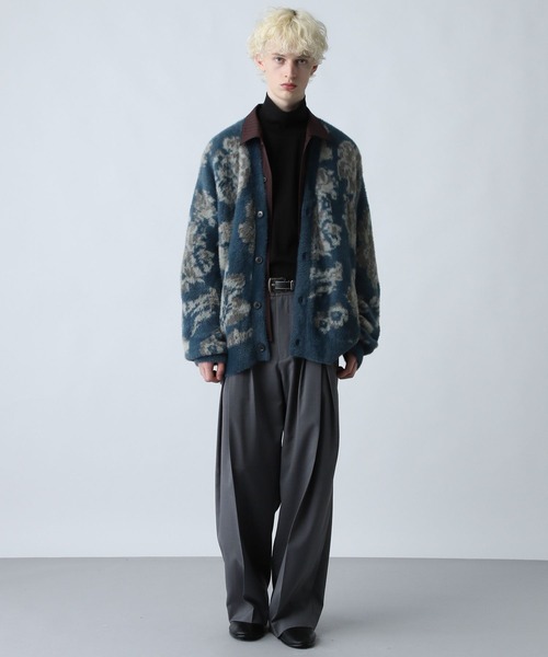 HARE（ハレ）の「シャギーニットガラカーディガン(HARE)（カーディガン/ボレロ・メンズ・ブラック/ブラック系その他/グレー系その他/ブルー系その他・SMALL/MEDIUM）」の10枚目の写真