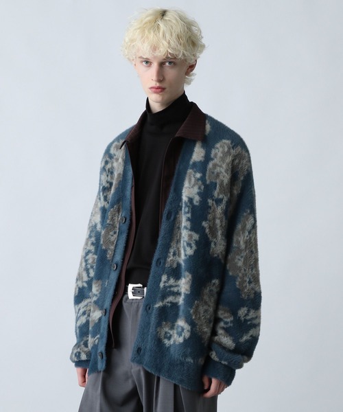 HARE（ハレ）の「シャギーニットガラカーディガン(HARE)（カーディガン/ボレロ・メンズ・ブラック/ブラック系その他/グレー系その他/ブルー系その他・SMALL/MEDIUM）」の14枚目の写真