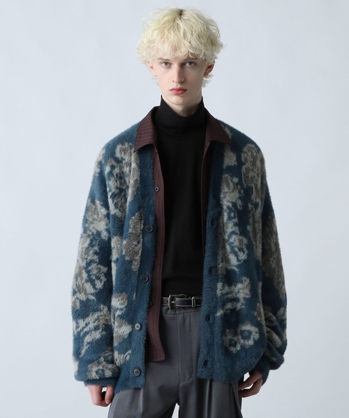 HARE（ハレ）の「シャギーニットガラカーディガン(HARE)（カーディガン/ボレロ・メンズ・ブラック/ブラック系その他/グレー系その他/ブルー系その他・SMALL/MEDIUM）」の15枚目の写真