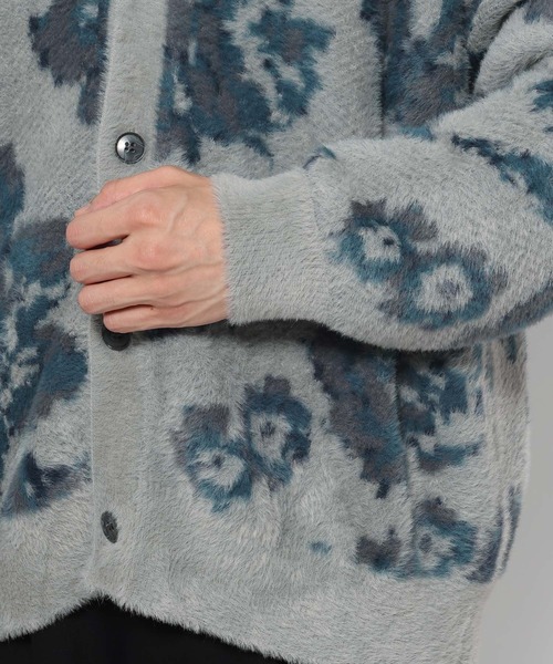 HARE（ハレ）の「シャギーニットガラカーディガン(HARE)（カーディガン/ボレロ・メンズ・ブラック/ブラック系その他/グレー系その他/ブルー系その他・SMALL/MEDIUM）」の22枚目の写真