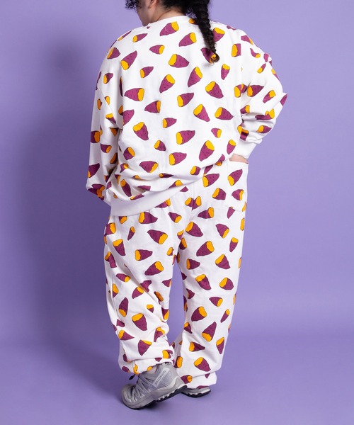 PUNYUS(プニュズ)の「【新サイズ】フード総柄スウェットパンツ(IMO)(スウェットパンツ・レディース・パープル・1/2/3/4/5)」の5枚目の写真