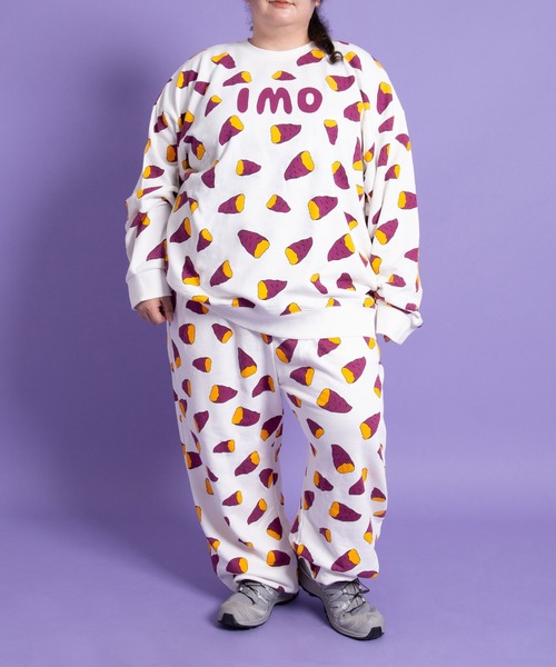 PUNYUS(プニュズ)の「【新サイズ】フード総柄スウェットパンツ(IMO)(スウェットパンツ・レディース・パープル・1/2/3/4/5)」の7枚目の写真