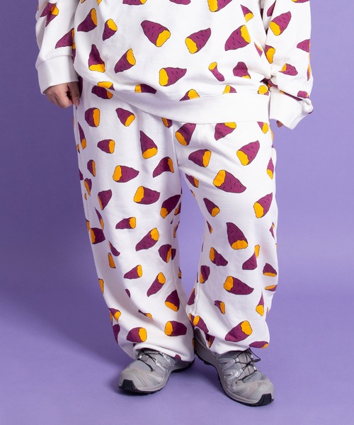 PUNYUS(プニュズ)の「【新サイズ】フード総柄スウェットパンツ(IMO)(スウェットパンツ・レディース・パープル・1/2/3/4/5)」の8枚目の写真