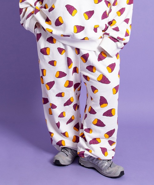 PUNYUS(プニュズ)の「【新サイズ】フード総柄スウェットパンツ(IMO)(スウェットパンツ・レディース・パープル・1/2/3/4/5)」の10枚目の写真