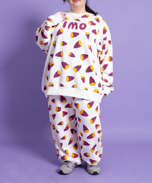 PUNYUS(プニュズ)の「【新サイズ】フード総柄スウェットパンツ(IMO)(スウェットパンツ・レディース・パープル・1/2/3/4/5)」の11枚目の写真