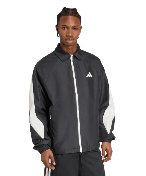 adidas(アディダス)の「アディダス adidas スタジアム トラックトップ(ジャージ・メンズ・ホワイト/ブラック・S/M/L/LL/3L)」の2枚目の写真