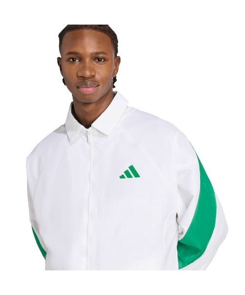 adidas(アディダス)の「アディダス adidas スタジアム トラックトップ(ジャージ・メンズ・ホワイト/ブラック・S/M/L/LL/3L)」の9枚目の写真