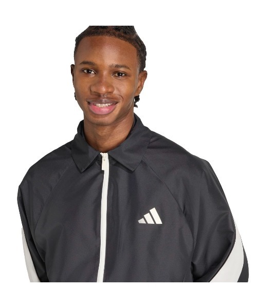 adidas(アディダス)の「アディダス adidas スタジアム トラックトップ(ジャージ・メンズ・ホワイト/ブラック・S/M/L/LL/3L)」の4枚目の写真