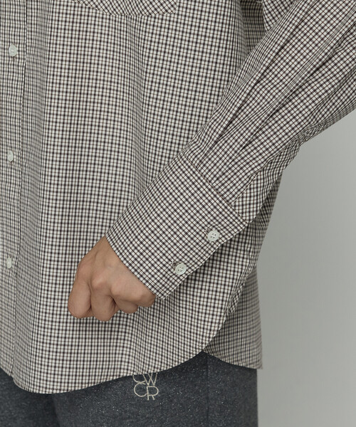 COMME CA Wardrobe（コムサワードローブ）の「タイプライターミニチェック シャツ（シャツ/ブラウス・レディース・ブラウン/グレー・FREE）」の13枚目の写真