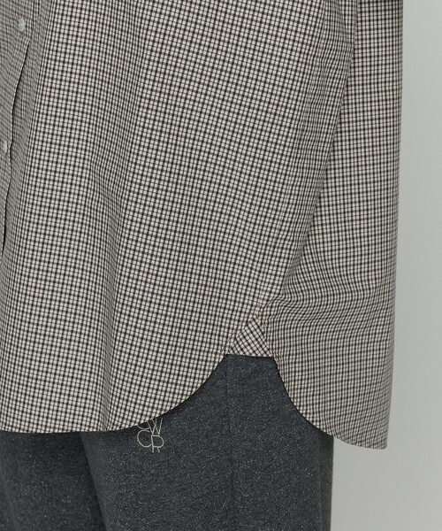 COMME CA Wardrobe（コムサワードローブ）の「タイプライターミニチェック シャツ（シャツ/ブラウス・レディース・ブラウン/グレー・FREE）」の14枚目の写真