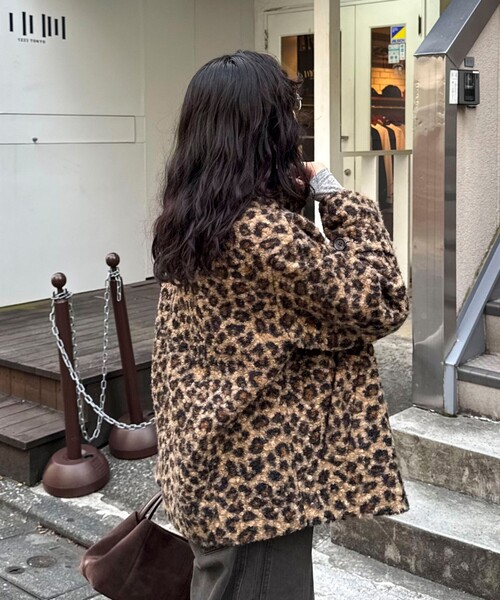 フレディエミュ（fredy emue）/ループシャギースタンドカラーコート セール】ループシャギースタンドカラーコート（その他アウター