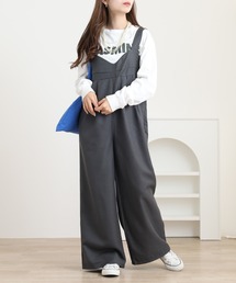 ISSEY MIYAKE オールインワン サロペット フレアパンツ グレー ISSEY MIYAKE オールインワン サロペット フレアパンツ グレー