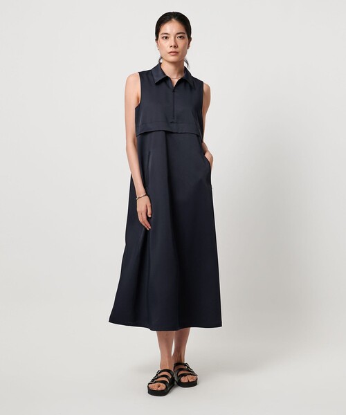 TO UNITED ARROWS＞シャツカラー ノースリーブ ワンピース（ワンピース