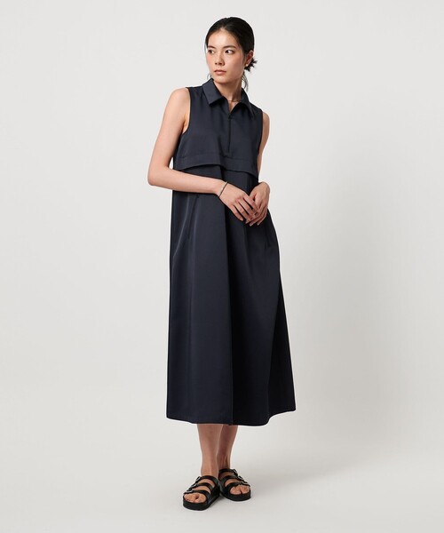 TO UNITED ARROWS(トゥーユナイテッドアローズ)の「<TO UNITED ARROWS>シャツカラー ノースリーブ ワンピース(ワンピース・レディース・ベージュ・FREE)」の4枚目の写真