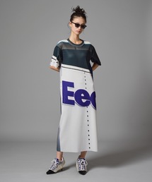 NON TOKYO（ノントーキョー）の「PRINT RIB HALF SLEEVE ONE-PIECE（ワンピース）」