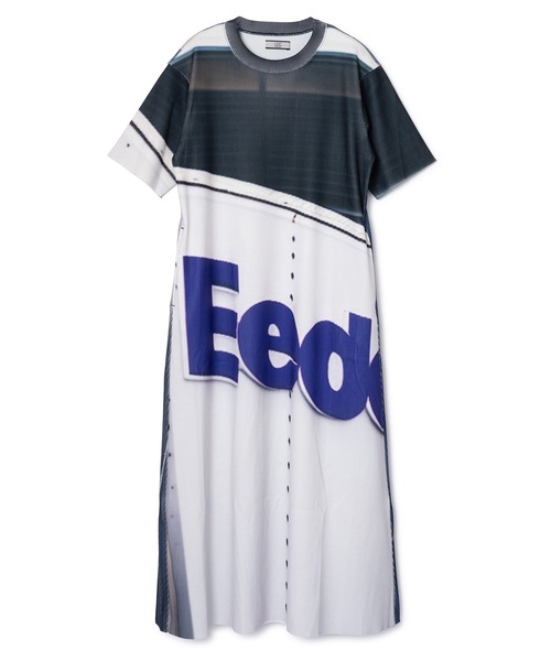 NON TOKYO（ノントーキョー）の「PRINT RIB HALF SLEEVE ONE-PIECE（ワンピース・レディース・ブラック×グレー/グリーン系/マルチ・2/1）」の11枚目の写真