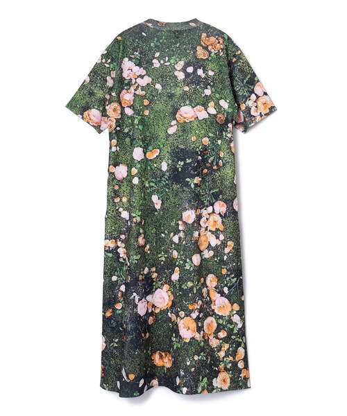 NON TOKYO（ノントーキョー）の「PRINT RIB HALF SLEEVE ONE-PIECE（ワンピース・レディース・ブラック×グレー/グリーン系/マルチ・2/1）」の8枚目の写真