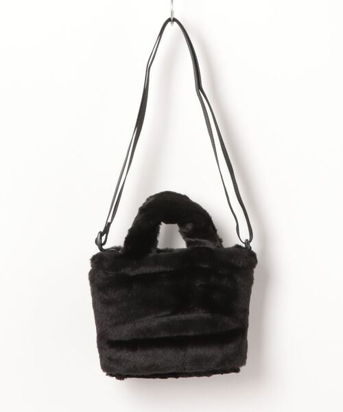 PUMA（プーマ）の「《PUMA》UP FAUX FUR ﾐﾆｼｮｯﾊﾟｰﾊﾞｯｸﾞ（ショルダーバッグ・レディース・ブラック/ライトブルー/グレー系その他・フリー）」の4枚目の写真