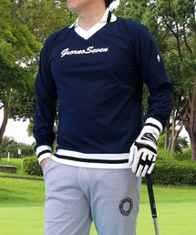 ネイビー ロゴパターン ゴルフシャツ M ネイビー ロゴパターン ゴルフシャツ M ゴルフウェア シャツ