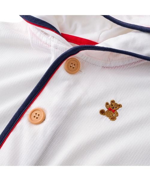 MIKI HOUSE（ミキハウス）の「薄手ポンチョ（ポンチョ・キッズ・ホワイト・フリー(70-90cm)）」の5枚目の写真