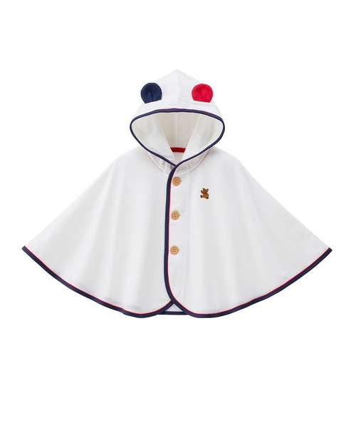 MIKI HOUSE（ミキハウス）の「薄手ポンチョ（ポンチョ・キッズ・ホワイト・フリー(70-90cm)）」の7枚目の写真