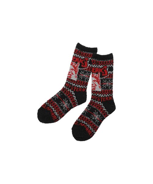 美品 希少 HYSTERIC GLAMOUR ノルディック ヒスガール 総柄 SEE NO EVIL ノルディック柄ソックス（ソックス/靴下）｜HYSTERIC