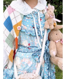 美品✿PINK HOUSE✿いちご装飾✿ボレロ✿カーディガン セール】 ロゴ刺繍入りニットカーディガン （カーディガン
