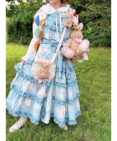 PINKHOUSE ウサギ フリルカーディガン PINKHOUSE ウサギ フリル