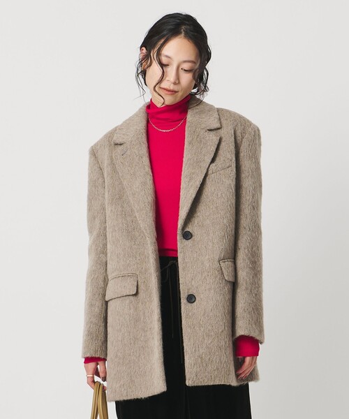 UNITED ARROWS(ユナイテッドアローズ)の「シャギー ジャケット(テーラードジャケット・レディース・ベージュ/ダークグレー・36/38)」の3枚目の写真