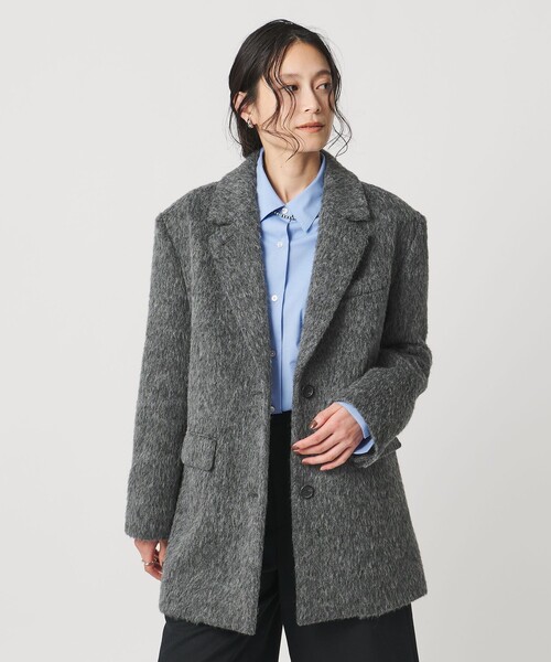 UNITED ARROWS(ユナイテッドアローズ)の「シャギー ジャケット(テーラードジャケット・レディース・ベージュ/ダークグレー・36/38)」の7枚目の写真