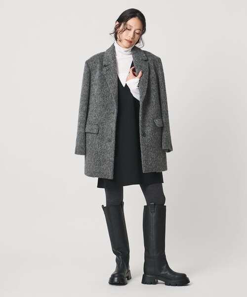 UNITED ARROWS(ユナイテッドアローズ)の「シャギー ジャケット(テーラードジャケット・レディース・ベージュ/ダークグレー・36/38)」の9枚目の写真