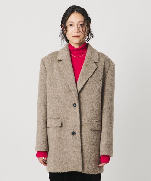 UNITED ARROWS(ユナイテッドアローズ)の「シャギー ジャケット(テーラードジャケット・レディース・ベージュ/ダークグレー・36/38)」の10枚目の写真