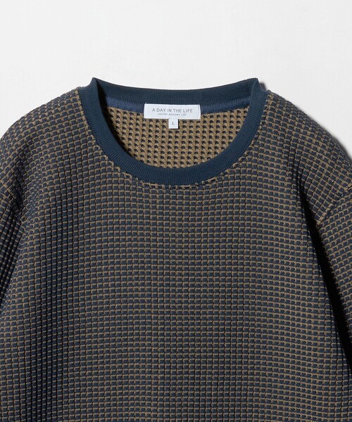 A DAY IN THE LIFE UNITED ARROWS(アデイインザライフユナイテッドアローズ)の「2トーン ワッフルカットソー<A DAY IN THE LIFE>(Tシャツ/カットソー・メンズ・ホワイト/ブラック/ネイビー・M/L)」の9枚目の写真