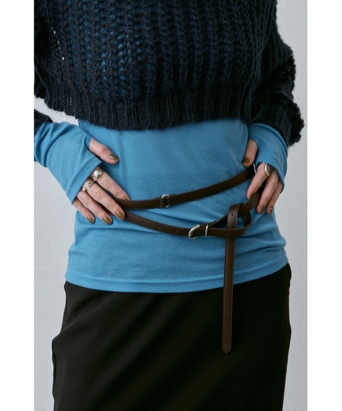 ANN DEMEULMEESTER レザー・ロングベルト DADY ベンズレザーロングナローベルト 18mm幅 – atelier ANNAK ONLINE