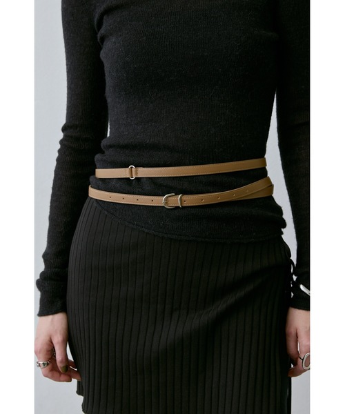 フェイクレザーロングベルト / 二重ロングベルト（ベルト）｜un/neu