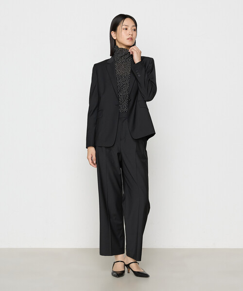 COMME CA(コムサ)の「ストレッチシアーサッカードット柄 プルオーバー(Tシャツ/カットソー・レディース・ブラック・9号/11号)」の2枚目の写真