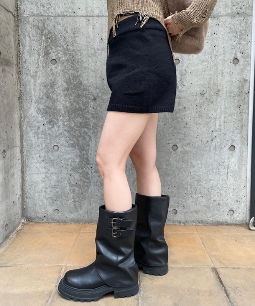 ROGER AND RAW(ロジャーアンドロウ)の「ハイゲージニットショートパンツ(その他パンツ・レディース・グレー/ブラウン/ブラック・FREE)」の6枚目の写真