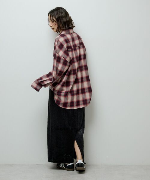 ELENCARE DUE（エレンカーレデュエ）の「・ELENCARE DUE 2wayチェックビックシャツ（シャツ/ブラウス・レディース・オフホワイト/ブルー/ブラック/ボルドー・FREE）」の6枚目の写真