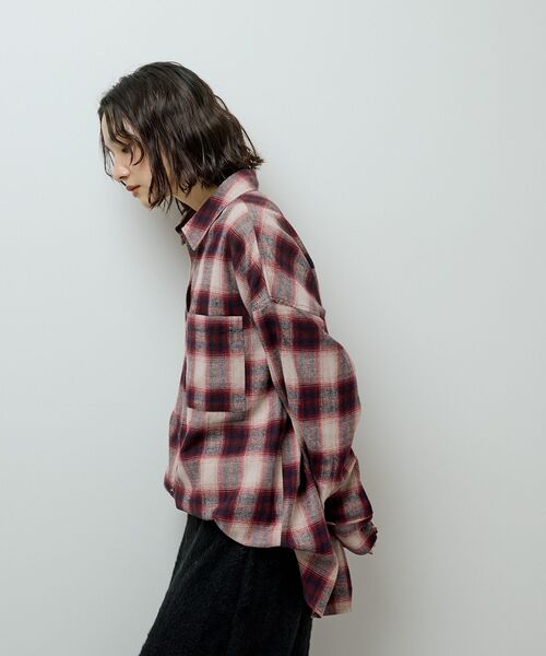 ELENCARE DUE（エレンカーレデュエ）の「・ELENCARE DUE 2wayチェックビックシャツ（シャツ/ブラウス・レディース・オフホワイト/ブルー/ブラック/ボルドー・FREE）」の8枚目の写真