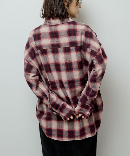 ELENCARE DUE（エレンカーレデュエ）の「・ELENCARE DUE 2wayチェックビックシャツ（シャツ/ブラウス・レディース・オフホワイト/ブルー/ブラック/ボルドー・FREE）」の9枚目の写真