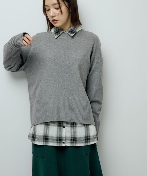 ELENCARE DUE（エレンカーレデュエ）の「・ELENCARE DUE 2wayチェックビックシャツ（シャツ/ブラウス・レディース・オフホワイト/ブルー/ブラック/ボルドー・FREE）」の11枚目の写真