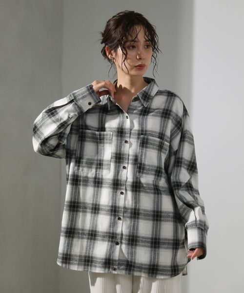 ELENCARE DUE（エレンカーレデュエ）の「・ELENCARE DUE 2wayチェックビックシャツ（シャツ/ブラウス・レディース・オフホワイト/ブルー/ブラック/ボルドー・FREE）」の16枚目の写真