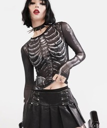 almo（アルモ）の「Y2K レディース スケルトンTシャツ シースルー(BDS)（Tシャツ/カットソー）」