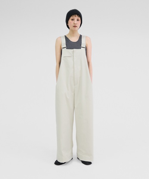 lit(リット)の「Front Zip Salopette(サロペット/オーバーオール・レディース・ブラック/キナリ・FREE)」の1枚目の写真