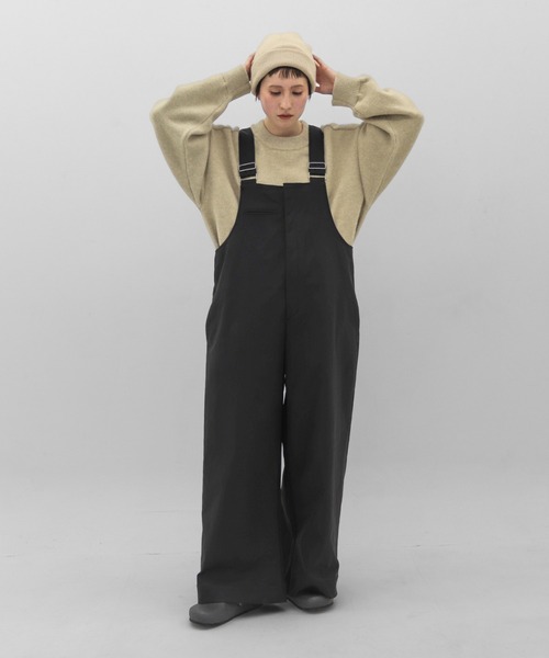lit(リット)の「Front Zip Salopette(サロペット/オーバーオール・レディース・ブラック/キナリ・FREE)」の17枚目の写真