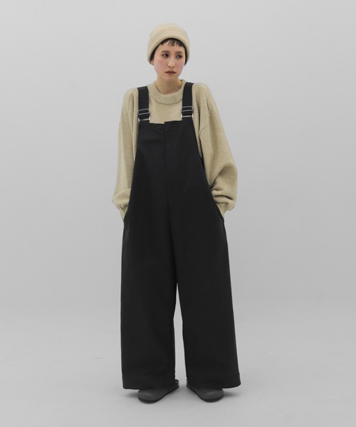 lit(リット)の「Front Zip Salopette(サロペット/オーバーオール・レディース・ブラック/キナリ・FREE)」の13枚目の写真
